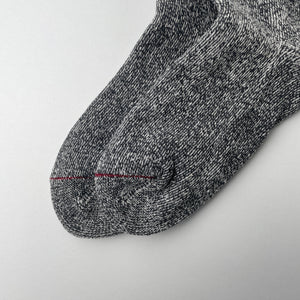 DOUBLE FACE CREW SOCKS "SILK&COTTON" BLUE / GRAY