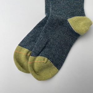 WOOLEN RETRO OD STRIPE SOCKS - IVORY / L.YELLOW