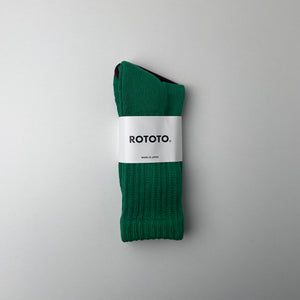 LOOSE PILE CREW SOCKS - GREEN