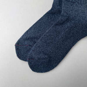 LOOSE PILE CREW SOCKS - MIX NAVY