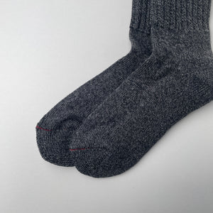 LOOSE PILE CREW SOCKS - MIX CHARCOAL