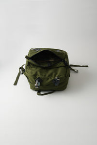 DAY PACK W/ LEATHER PATCH - MOSS W/ BLACK