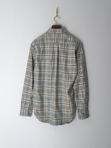 Cotton Slub Check Flannel Shirt - White