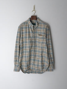 Cotton Slub Check Flannel Shirt - White