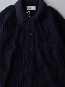 Knit Jacket in Merino Knit - Navy