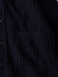 Knit Jacket in Merino Knit - Navy