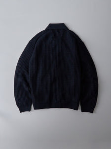 Knit Jacket in Merino Knit - Navy