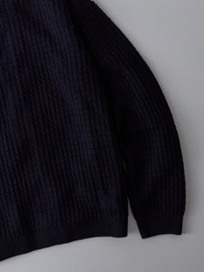 Knit Jacket in Merino Knit - Navy