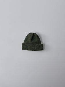 Short Watch Cap in British Wool - Olive