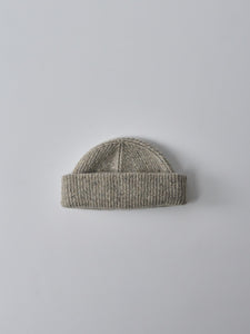 Watch Cap in Tweed Knit - Oatmeal