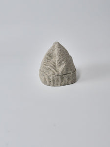 Watch Cap in Tweed Knit - Oatmeal