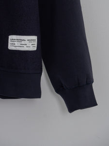 Sweatshirt in Brush Back Sweat - Navy