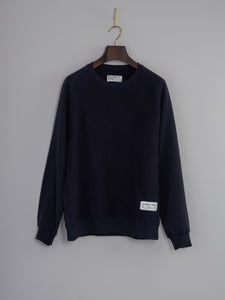 Sweatshirt in Brush Back Sweat - Navy