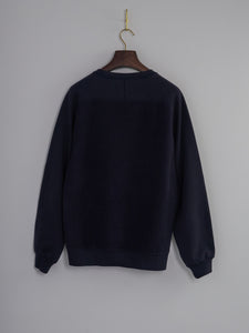 Sweatshirt in Brush Back Sweat - Navy