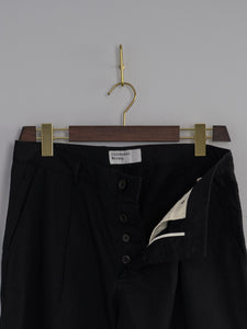 Duke Pant in Black Twill