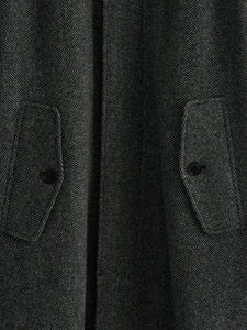 Raglan Coat Herringbone 100% Wool