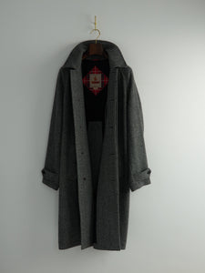 Raglan Coat Herringbone 100% Wool