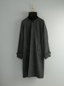 Raglan Coat Herringbone 100% Wool