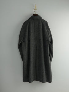 Raglan Coat Herringbone 100% Wool