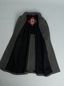 Raglan Coat Herringbone 100% Wool