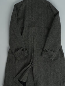 Raglan Coat Herringbone 100% Wool