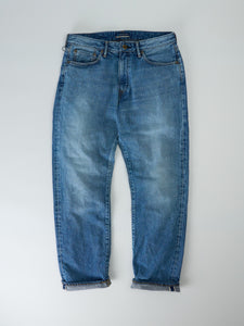 12.5oz Classic Straight Selvedge Jeans (Aging Wash Blue)