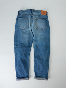 12.5oz Classic Straight Selvedge Jeans (Aging Wash Blue)