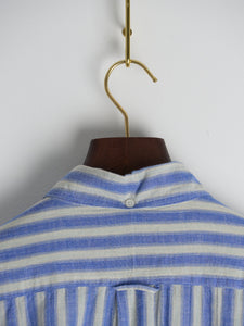 Blue Cotton/Ramie Cabana Stripe