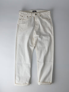 13.5oz White Loose Selvedge Jeans