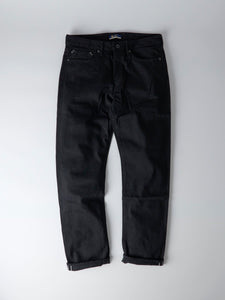 14oz Black Classic Straight Selvedge Jeans - BLACK