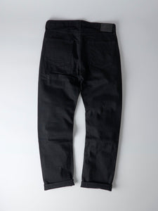 14oz Black Classic Straight Selvedge Jeans - BLACK