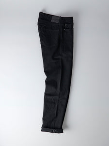 14oz Black Classic Straight Selvedge Jeans - BLACK