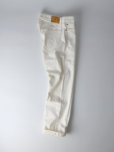 13.5oz White Classic Straight Selvedge Jeans - WHITE