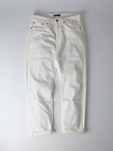 13.5oz White Classic Straight Selvedge Jeans - WHITE